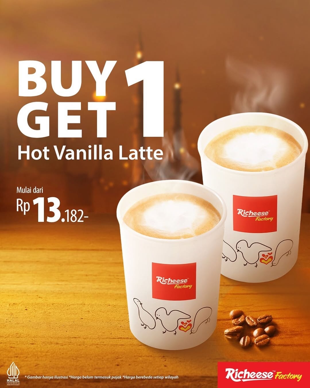 Buy 1 Get 1 Hot Vanilla Latte